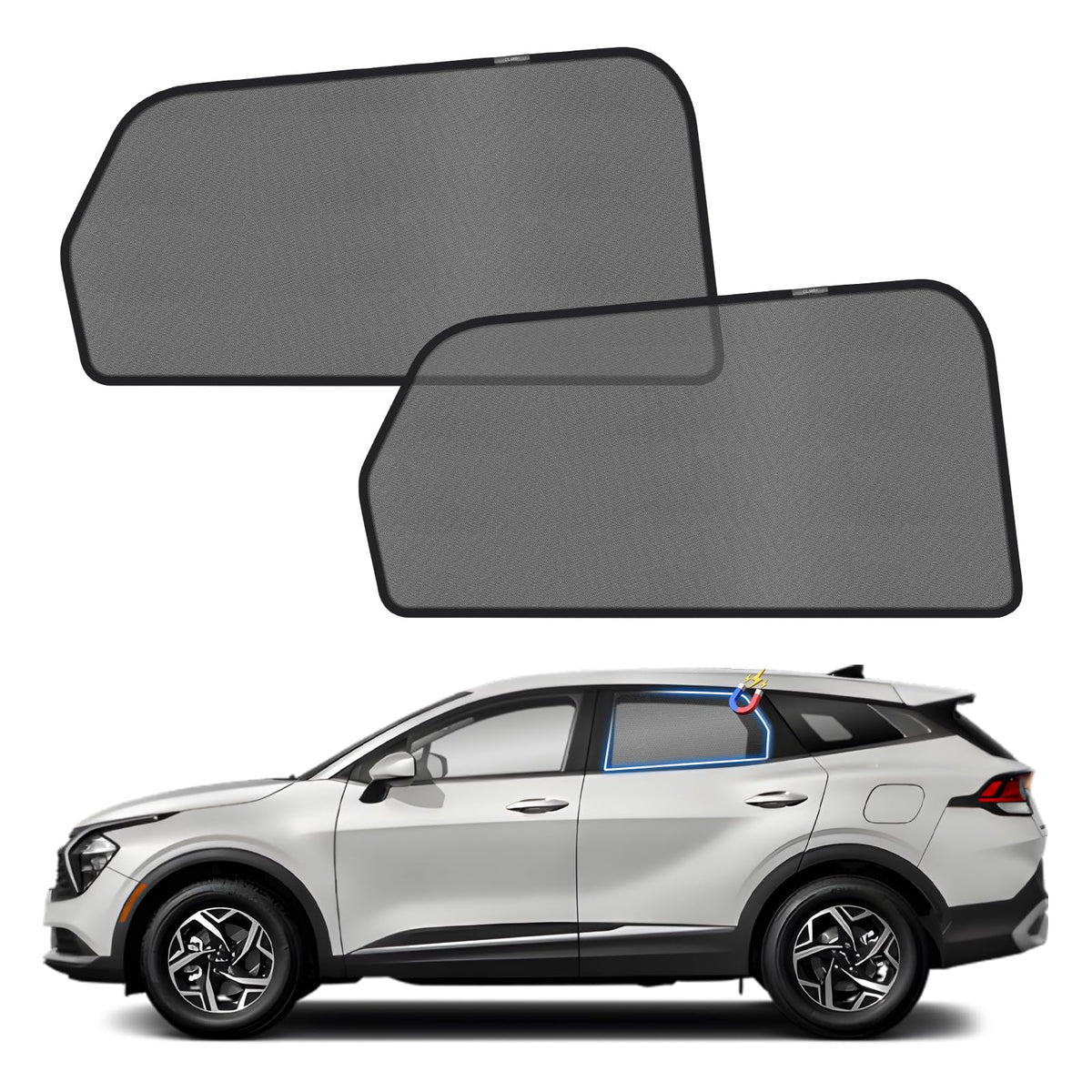 KUST front packaging showing the two-piece rear shade set and fit details