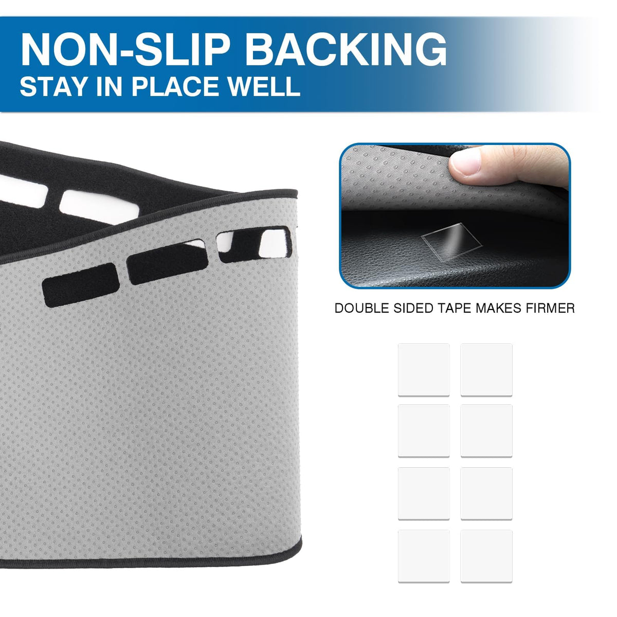 KUST silicone backing underside showing anti-slip grip benefit