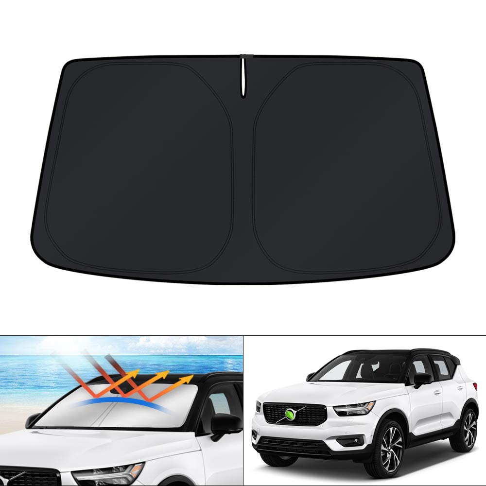 KUST front fit on Volvo XC40 showing perfect windshield coverage and protection