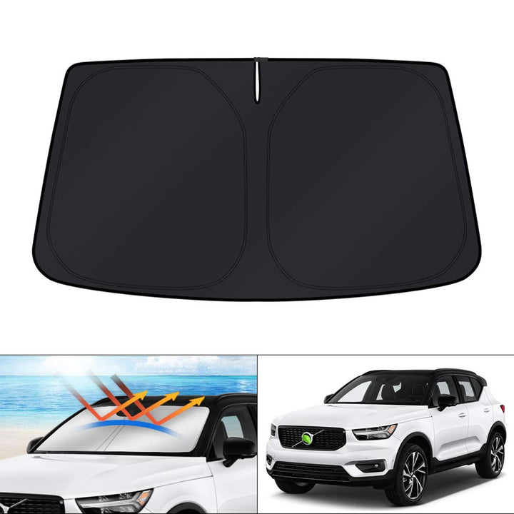 KUST front fit on Volvo XC40 showing perfect windshield coverage and protection