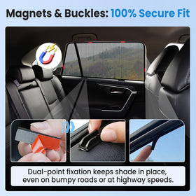 KUST shade with window down showing ventilation and safety