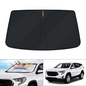 KUST front view fitted on GMC Terrain windshield showing full coverage and heat reduction