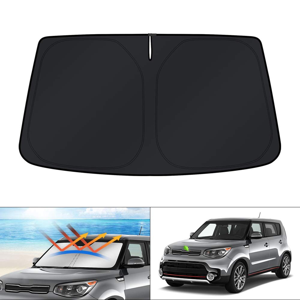 KUST front view showing perfect Kia Soul windshield fit and full coverage benefit