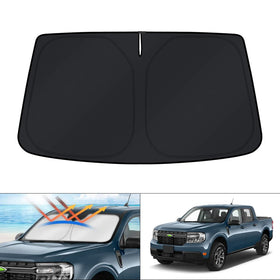 KUST front view sun shade covering Ford Maverick windshield for full protection