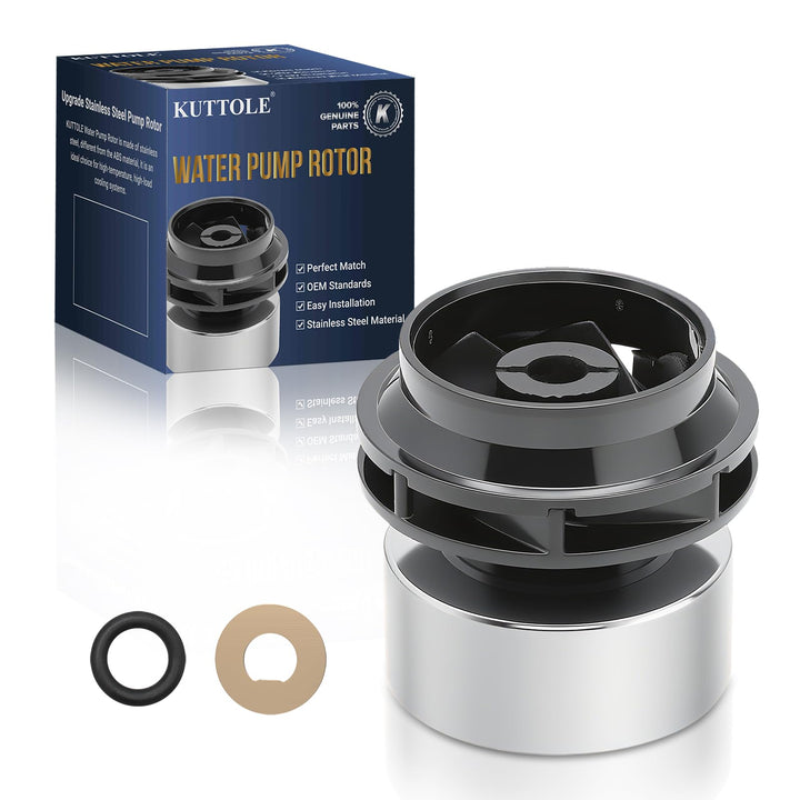 KUTTOLE rotor front view showing polished stainless finish and precise machining for durability