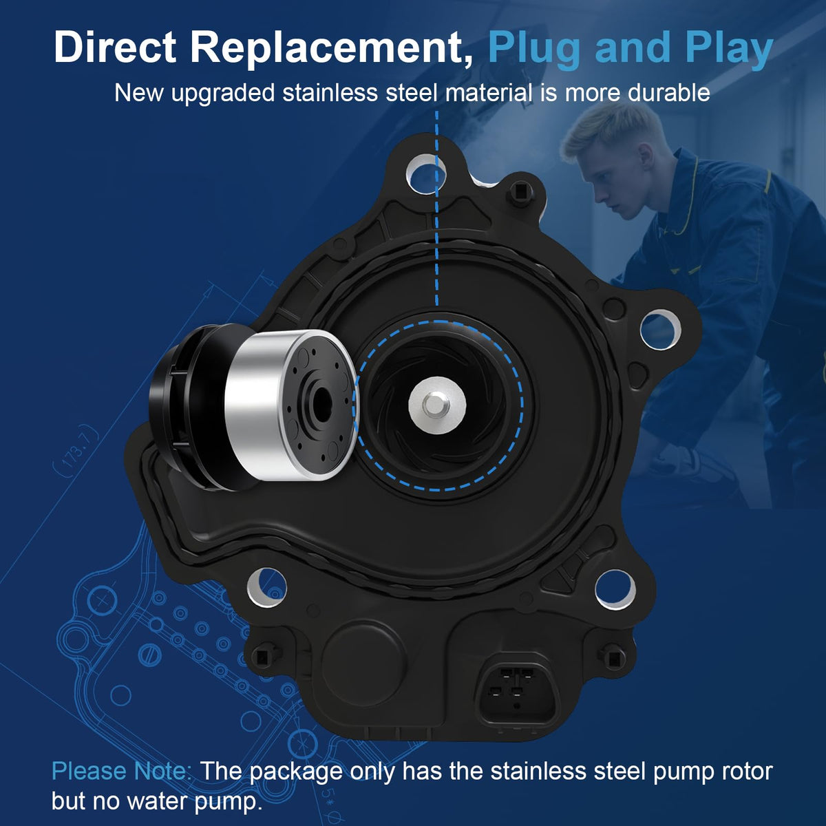 KUTTOLE rotor installed in pump housing demonstrating ease of replacement and restored flow