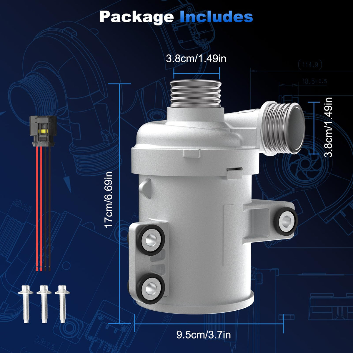 KUTTOLE pump next to ruler showing scale for accurate size verification benefit
