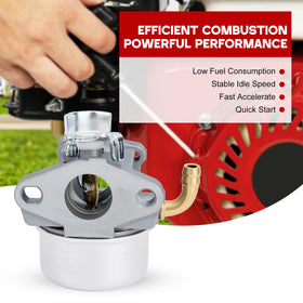 Kuupo carburetor mounted on a horizontal shaft engine demonstrating proper fit and alignment