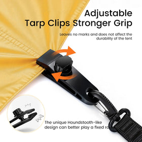 KVNTOOLS hooks installed on car awning offering no-drill tie-down convenience