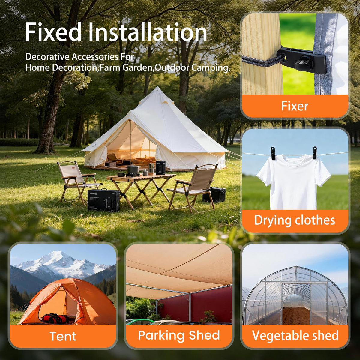 KVNTOOLS full kit layout displaying all six hooks, straps and clips neatly