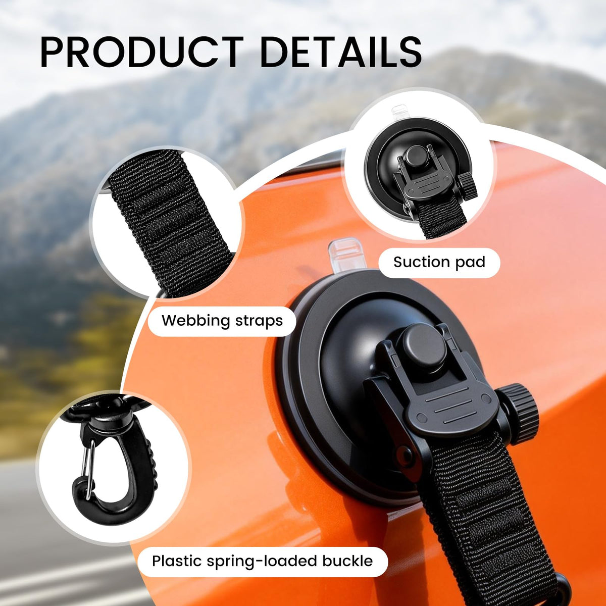 KVNTOOLS rotating hook detail demonstrating 360-degree swivel for strain relief