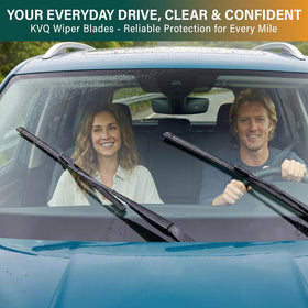 KVQ in-use during rainy drive providing confident, streak-free sightlines