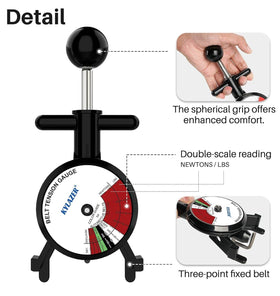 Kylazer hook and pulley detail ensuring consistent belt placement for accuracy