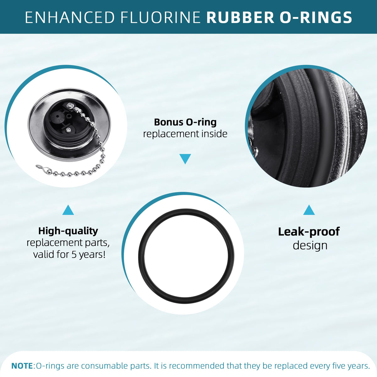 Kylazer installed on a boat filler neck showing proper fit and spill prevention benefit