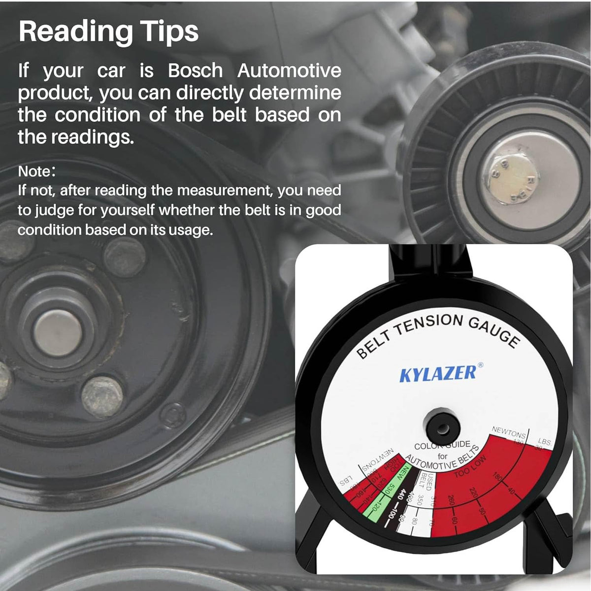 Kylazer product packaging and label showing warranty and model information