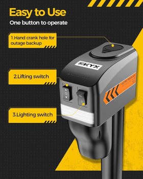 KYX close-up of motor and control panel showing waterproof protection benefit