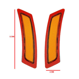 KYYET left-side reflector mounted on a BMW front bumper demonstrating correct fit