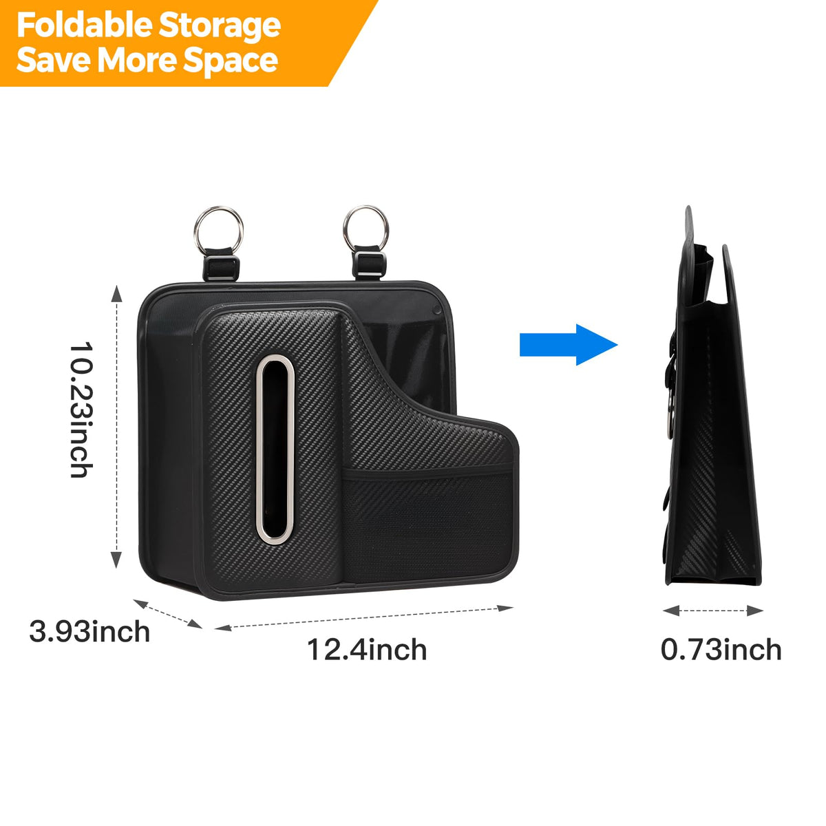 KZBHHP folded flat for compact storage and convenient stowaway between uses