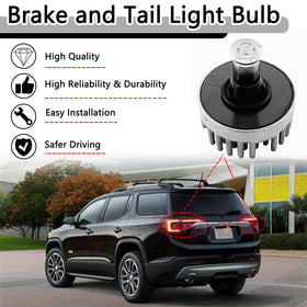 KZDAZ bulb installed in GMC Acadia rear lamp for improved visibility