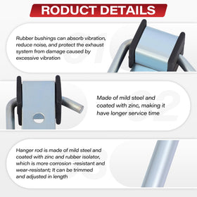 KZDAZ installed underbody view securing muffler and reducing rattles