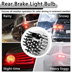 KZDAZ bulb powering rear lights in night drive scene for safer signaling