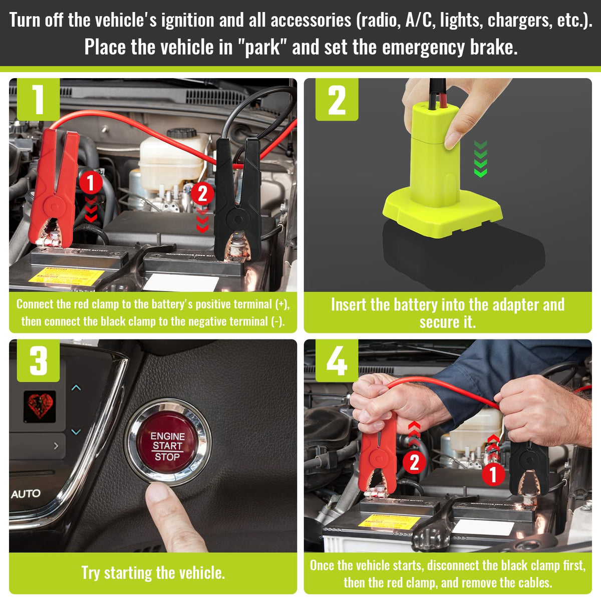 Kzreect in use jump-starting a motorcycle offering emergency reliability