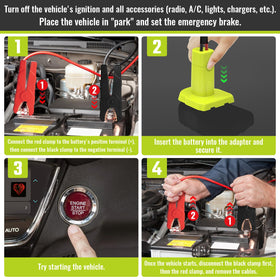 Kzreect in use jump-starting a motorcycle offering emergency reliability