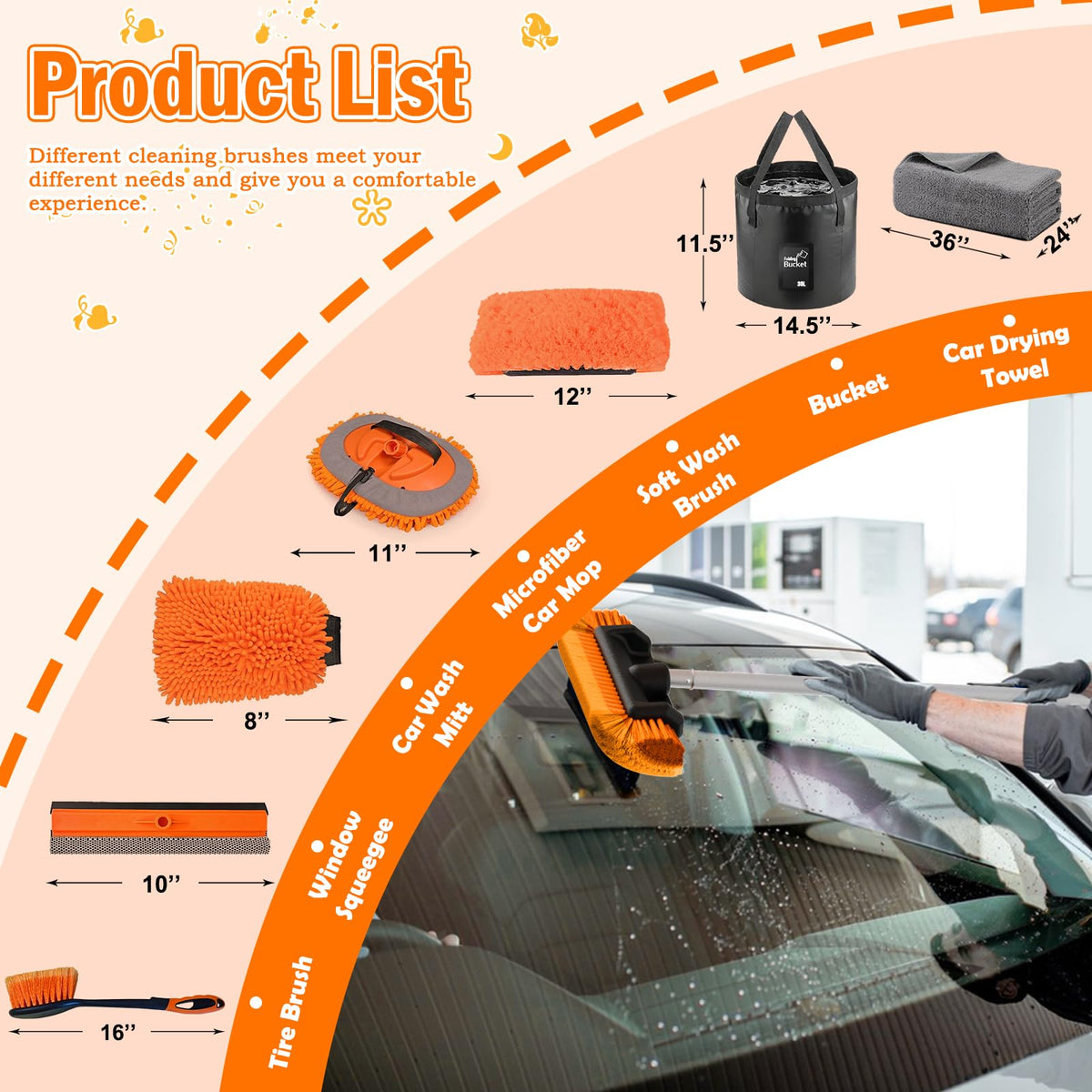 LAANPOLE extended 12ft pole in use cleaning RV roof for safe high-reach washing
