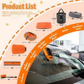LAANPOLE extended 12ft pole in use cleaning RV roof for safe high-reach washing
