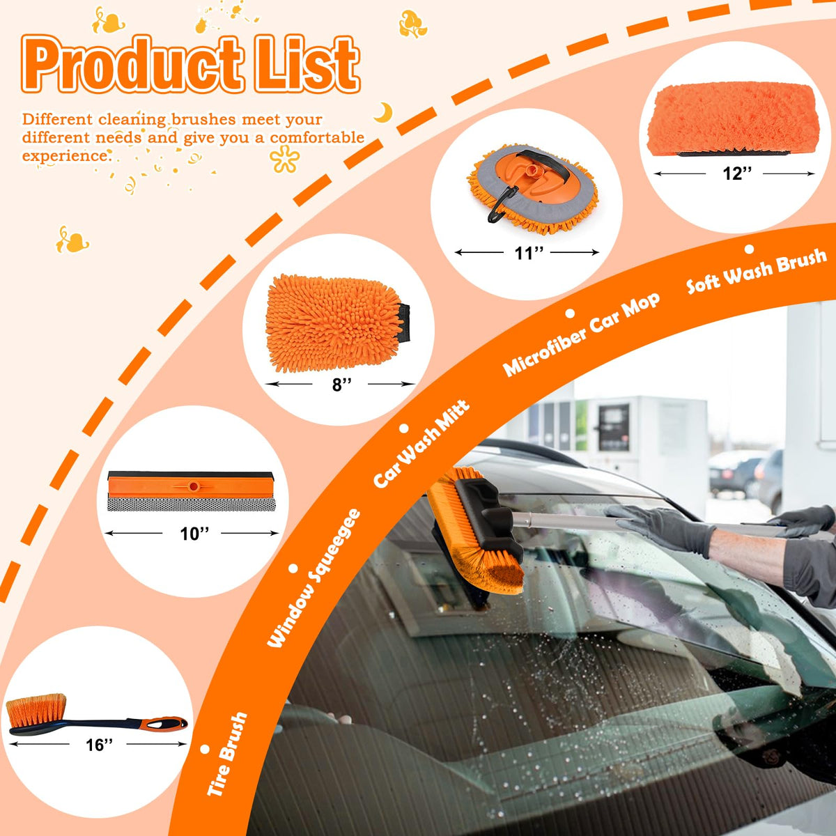 LAANPOLE extended pole reaching an RV roof for safe high-area washing benefit