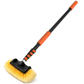 LAANPOLE front view of full brush and extended pole showing reach and coverage