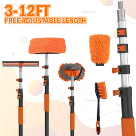 LAANPOLE kit used to wash an RV with no ladder for efficient outdoor cleaning