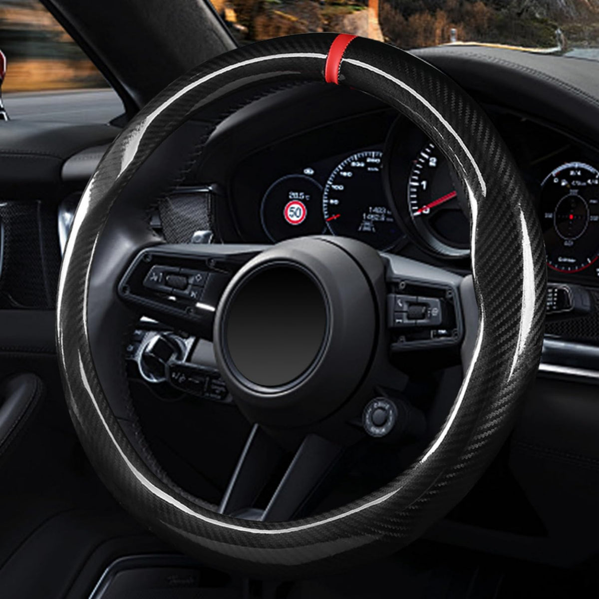 LABBYWAY installed on steering wheel demonstrating improved grip and comfort