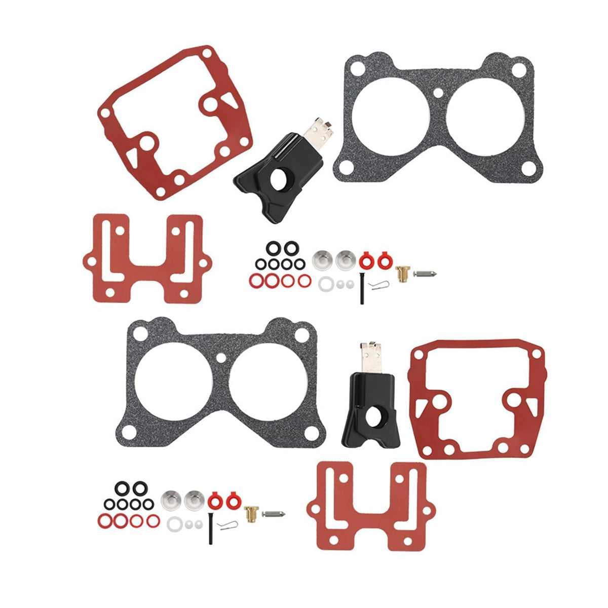 labwork front packaging showing two carb kits and fitment list for quick identification