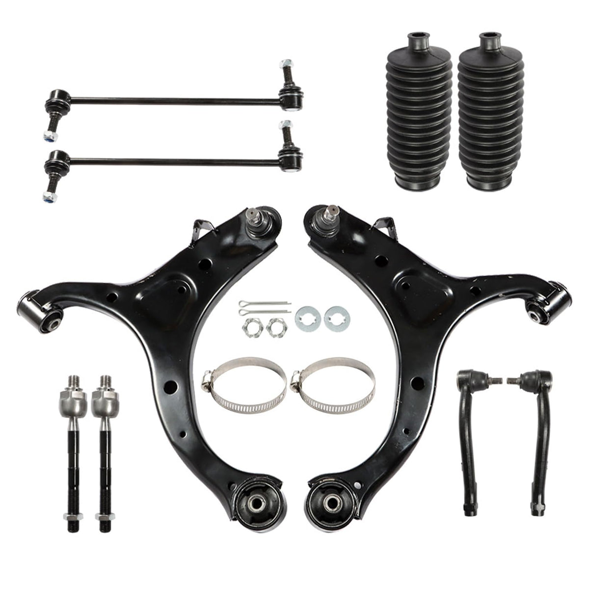 labwork kit packaging showing all 10 suspension components for easy identification