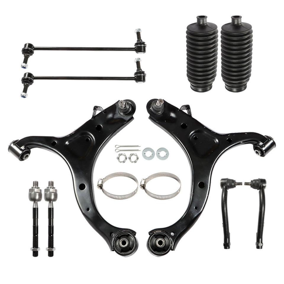 labwork kit packaging showing all 10 suspension components for easy identification