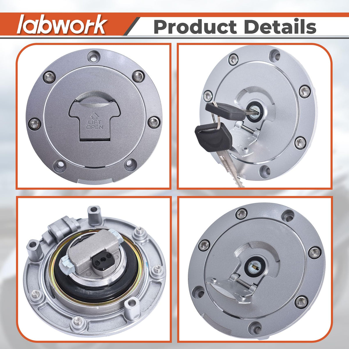 labwork fuel cap rubber seal underside showing leak protection and secure fit
