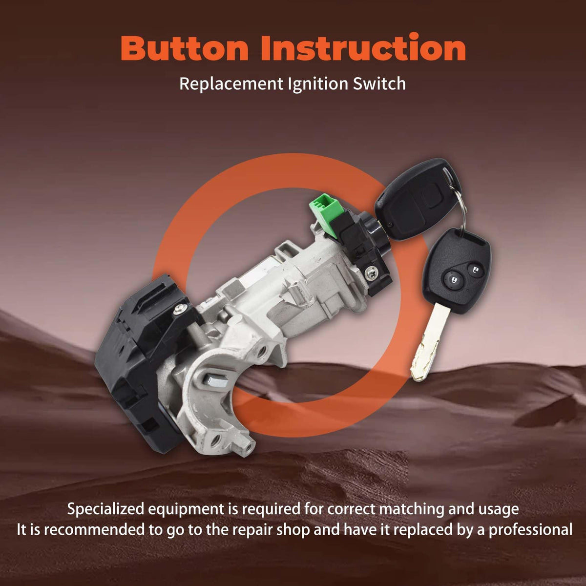 labwork ignition installed in a Civic steering column demonstrating correct alignment and fit
