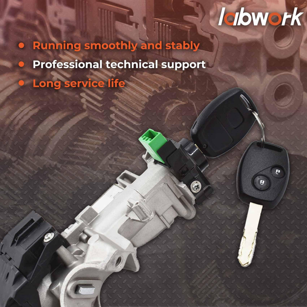 labwork ignition with key inserted showing smooth turn action and restored starting reliability