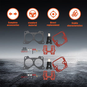 labwork kit components positioned beside carb bowl for easy pre-install inspection