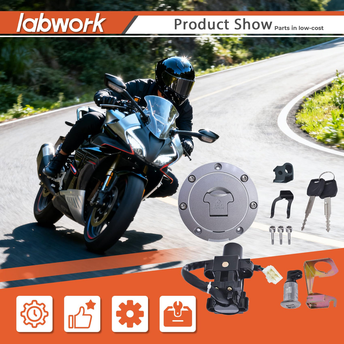 labwork seat lock key set assembled illustrating matching keys and convenient control