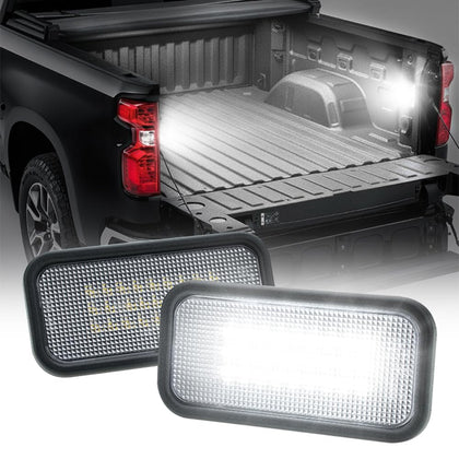 LACHTEM front view of LED truck bed lights showing clean fit and bright output
