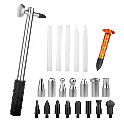 LadyRosian front packaging view showing complete 22-piece dent repair kit benefits