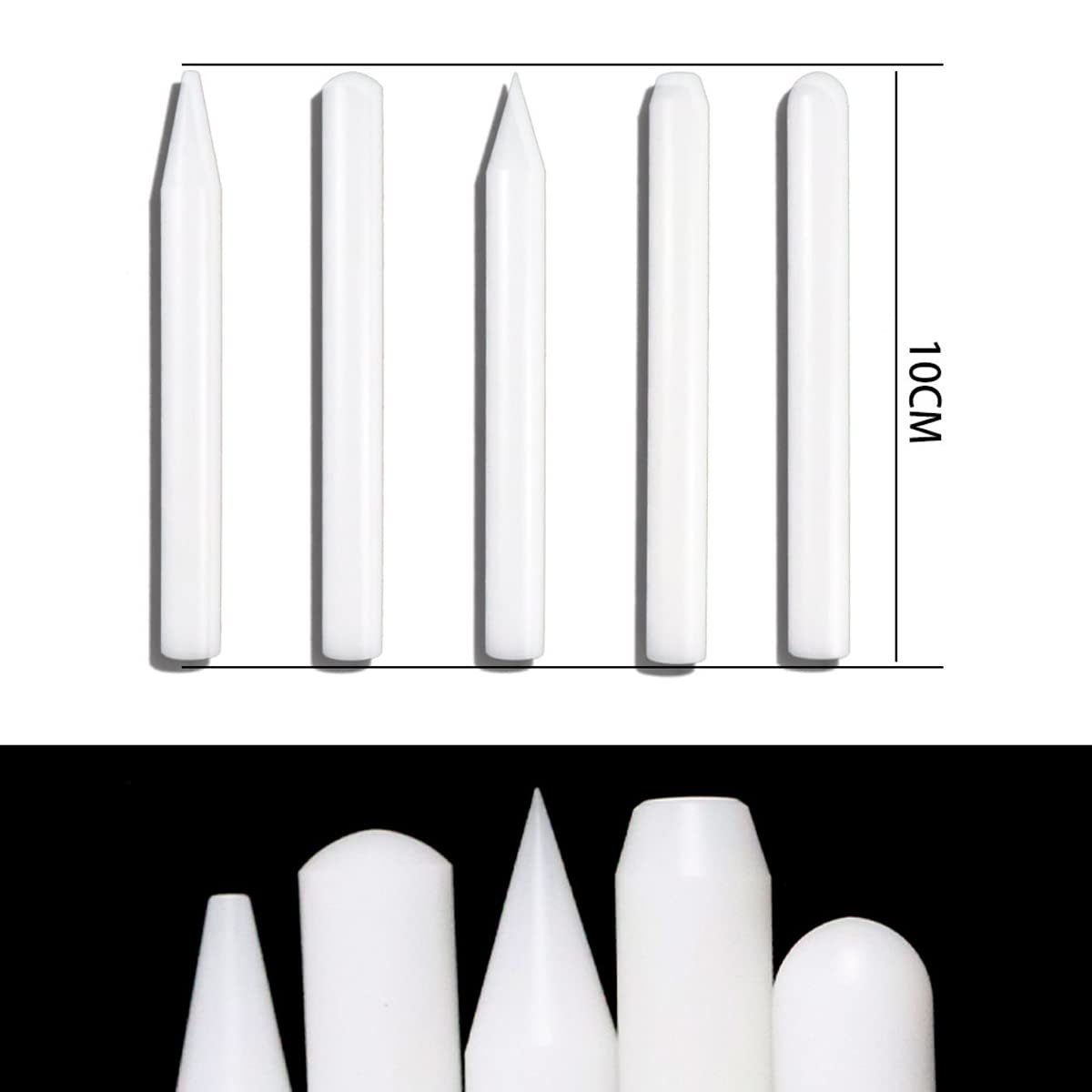 LadyRosian tools next to a ruler showing compact size for easy portability