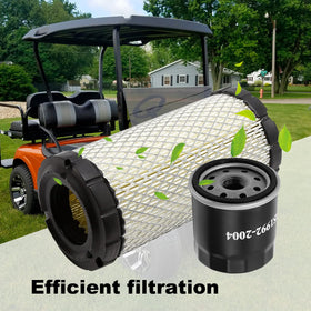 laffoonparts kit placed beside EZGO cart for quick DIY tune-ups and reduced downtime