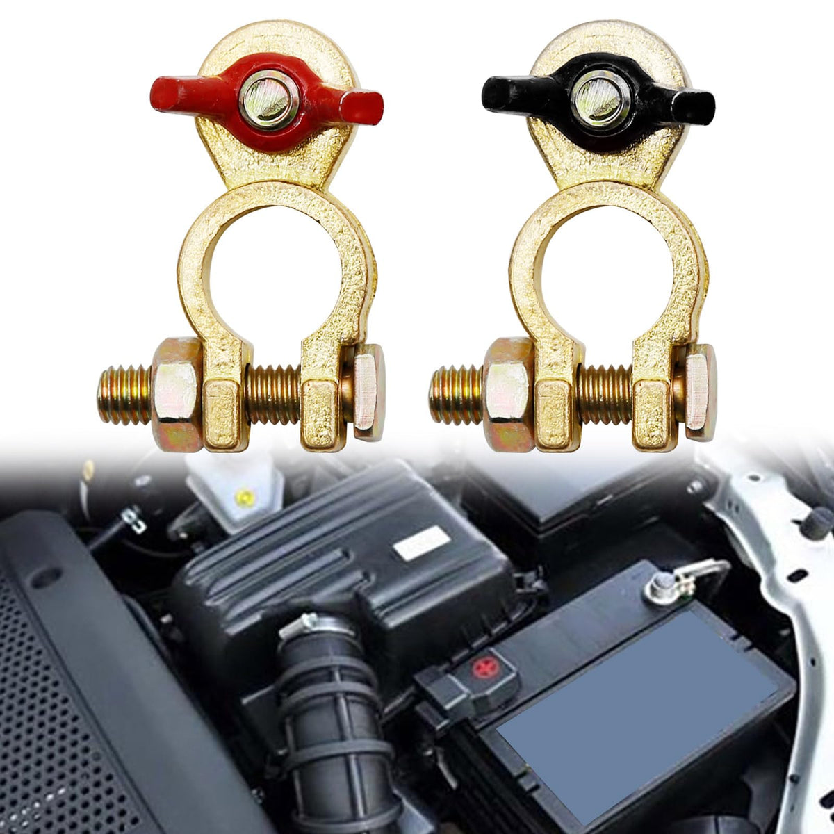 laffoonparts battery terminals installed at a marina, long-lasting marine use benefit