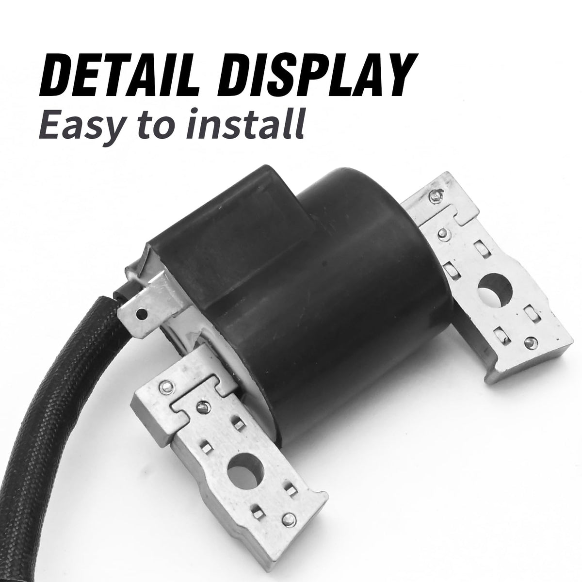 laffoonparts coil next to ruler showing compact size for easy fit and compatible replacement