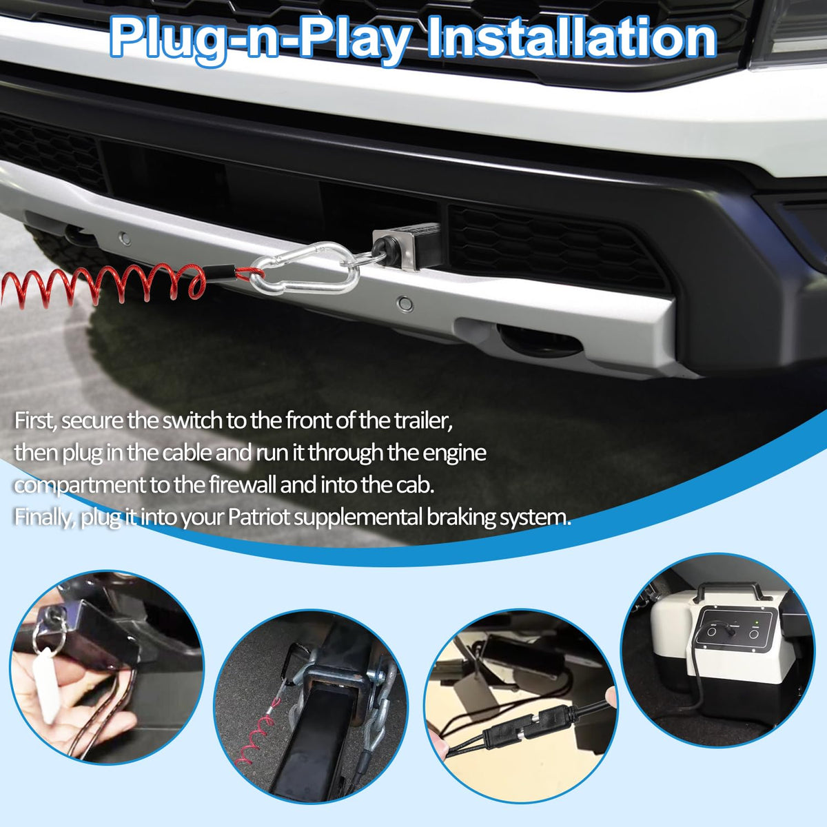 LAIKOU breakaway installed on trailer front demonstrating easy mounting