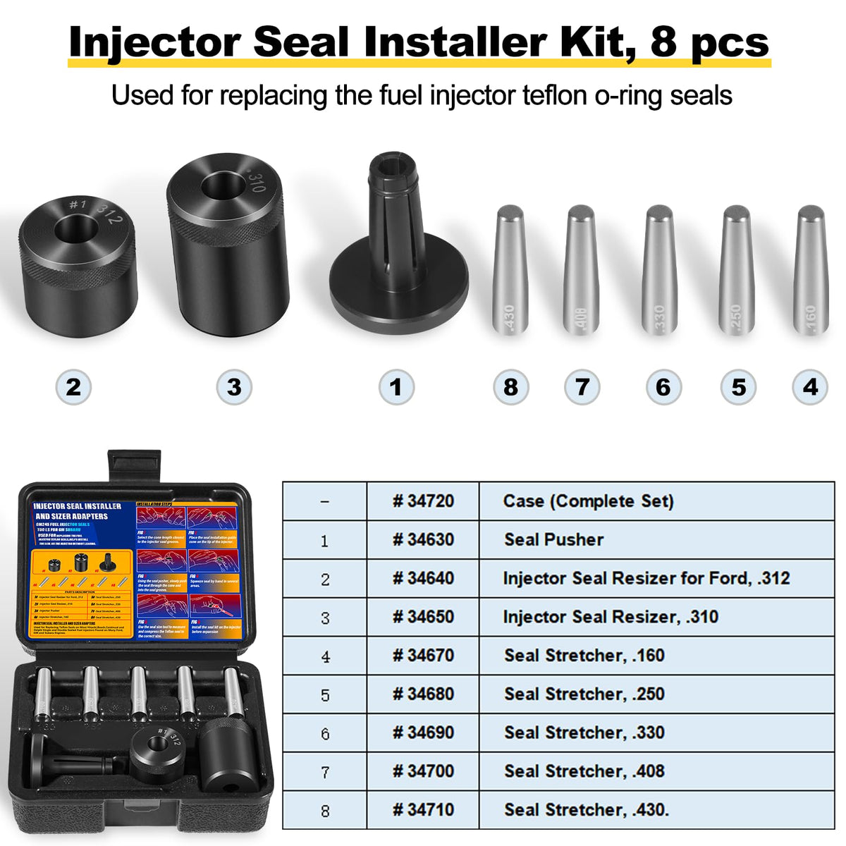LAIKOU resizer tool detail with size markings ensuring correct OD fit