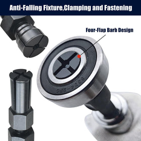 LainKeen in use on motorcycle hub showing efficient bearing removal on vehicle